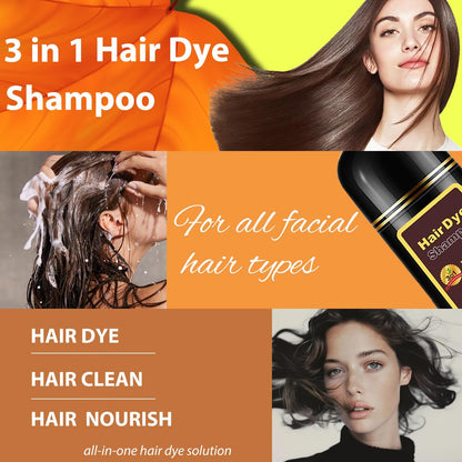 Callmynm Blonde Brown Hair Dye Shampoo 3-in-1 | Rich Color Shine 500ml