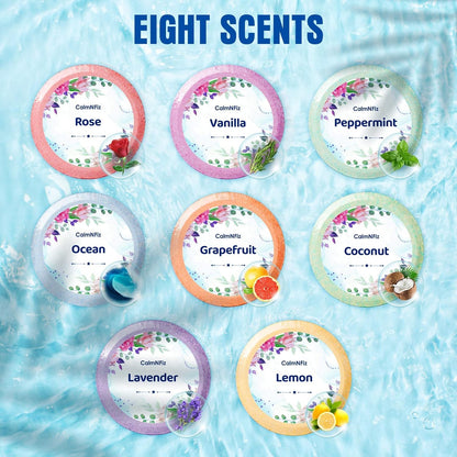CalmNFiz Shower Steamers 16 Pack – Organic Fragrances for Relaxing Showers