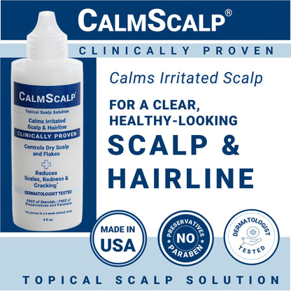 CalmScalp Scalp Treatment - Itch Relief, Flake Reduction, Made in USA - 4 oz