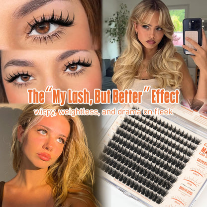 Calphdiar Manga Lash Clusters – Natural Spiky Eyelash Extensions for Cat Eye & Open Eye Looks