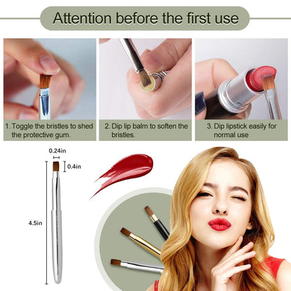 Camdeez Rownyeon Travel Retractable Lip Brush – Portable Lipstick & Gloss Tool