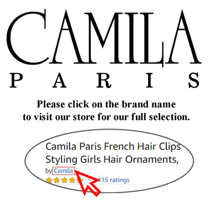 Camila Paris CP2946 French Hair Side Comb – Small, Rounded Black | Strong Hold Hair Clips