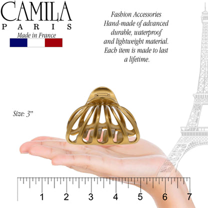 Camila Paris CP3052 2PK French Octopus Hair Clips – Strong Hold for Thick Hair, Made in France
