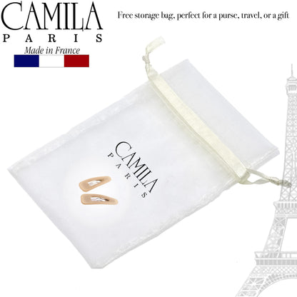 Camila Paris CP3056 French Hair Barrettes – Strong Hold Snap Clips for Women | Made in France