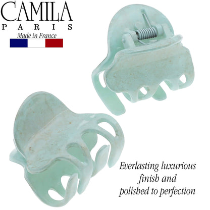 Camila Paris CP3088 French Hair Clip Set – Mint Claw Clips, Strong Hold (2-Pack)