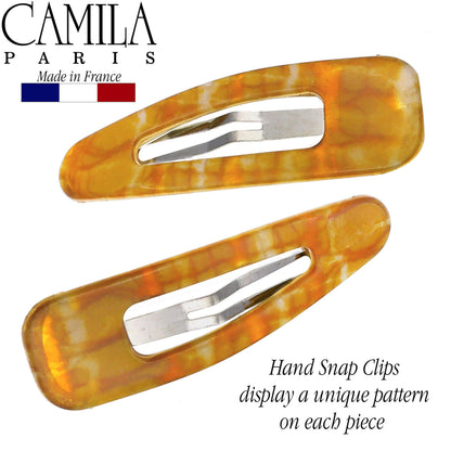 Camila Paris CP3092 French Hair Barrettes Clips – Strong Hold Snap Hair Clips for Women, Made in France