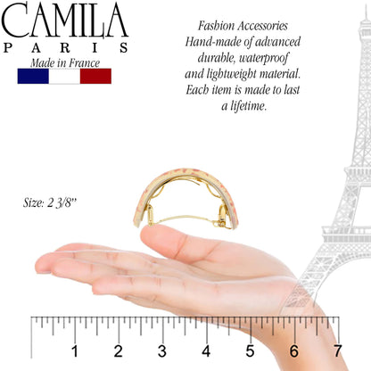 Camila Paris CP3234 Beige French Hair Barrette – Strong Hold for Fine Long Hair