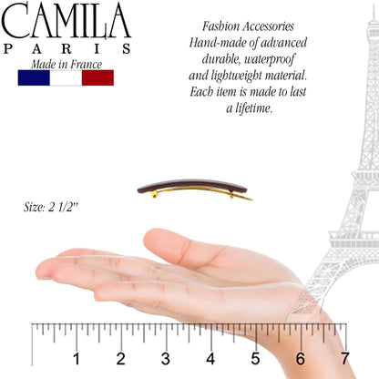 Camila Paris CP3283 French Hair Barrette Clip – Handmade in France, Strong Hold, No Slip