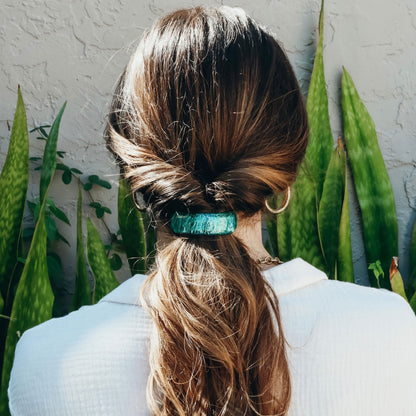 Camila Paris CP3300 Turquoise French Hair Barrette – Strong Hold Clip for Fine Long Hair | Made in France