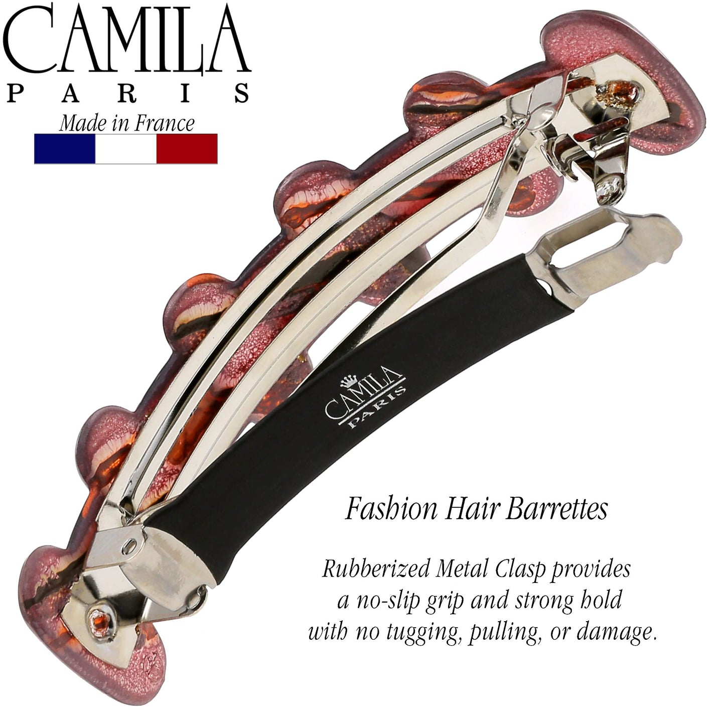Camila Paris CP3304 French Hair Barrette – Strong Hold for Thick Hair (Made in France)