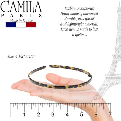 Camila Paris CP3469 French Headband for Women — No-Slip Grip, Flexible Comfort, Made in France