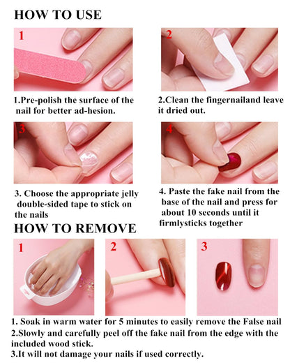 CAMILCY Press On Nails – Handmade Luxury Short Almond, Reusable 10pcs