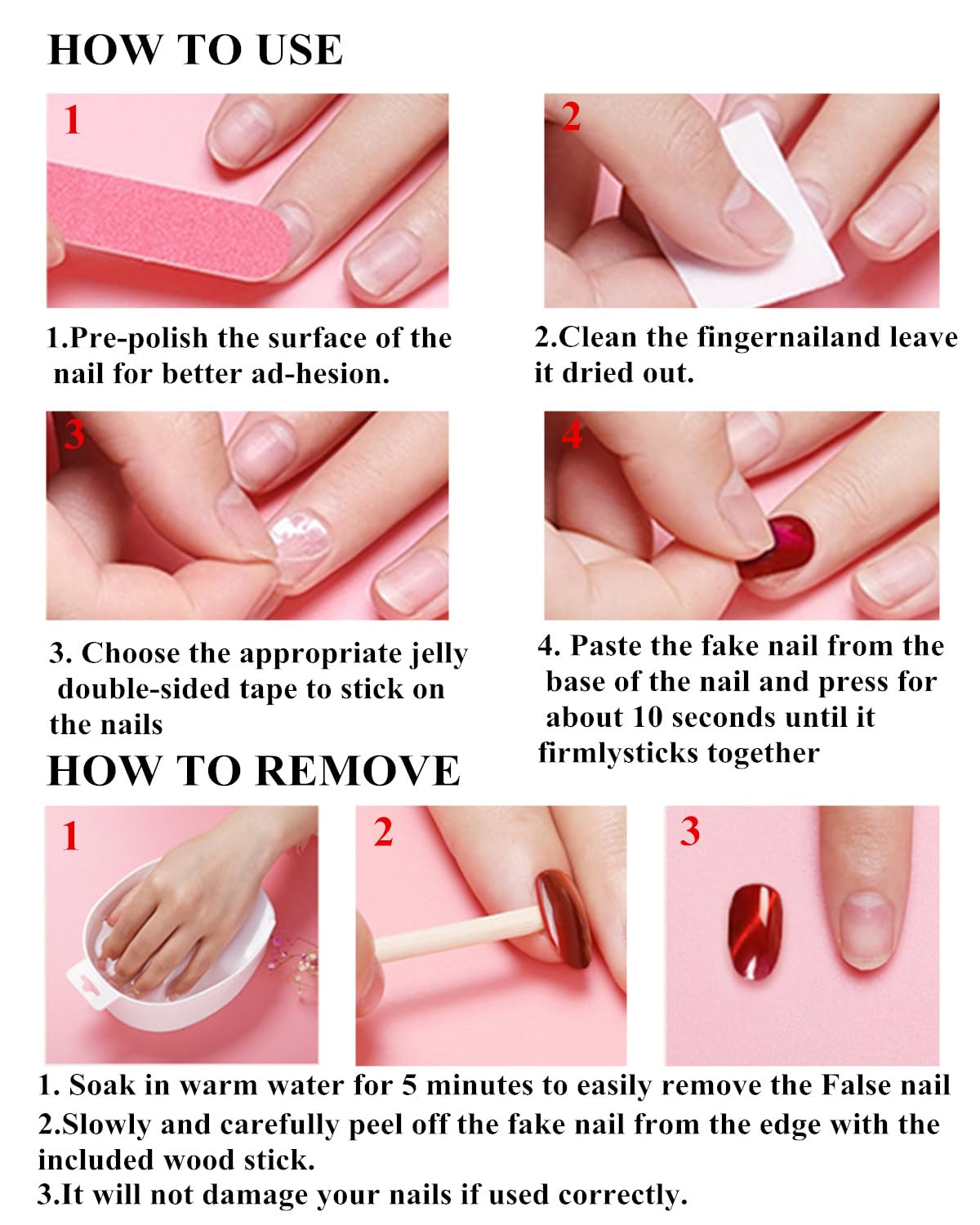 CAMILCY Luxury Press-On Nails – Handmade, Reusable Almond Tips (10pcs A023)