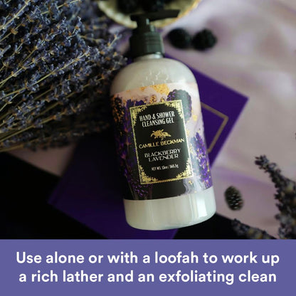 Camille Beckman Blackberry Lavender Hand & Shower Cleansing Gel – 13 oz