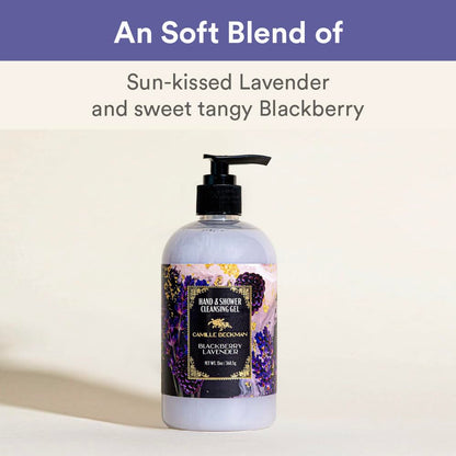 Camille Beckman Blackberry Lavender Hand & Shower Cleansing Gel – 13 oz