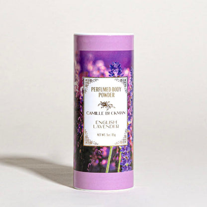 Camille Beckman English Lavender Talc-Free Body Powder 3oz | Perfumed Dusting Powder