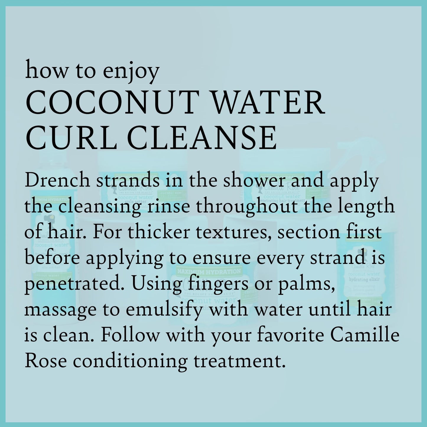 Camille Rose Shampoo Coconut Water Curl Cleanse – Lightweight Moisturizing for Soft, Bouncy Curls (12 Fl Oz)