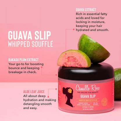 Camille Rose Guava Whipped Hair Styling Cream – Detangle, Frizz Control & Curl Definition (8 oz)