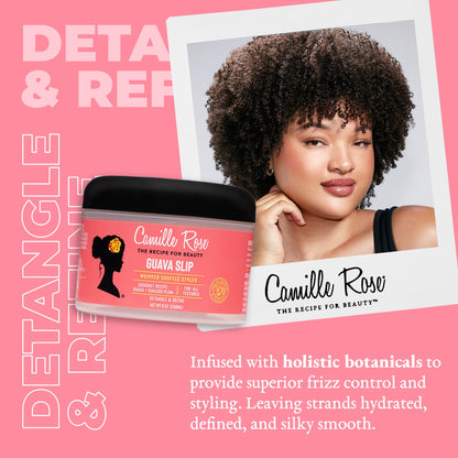 Camille Rose Guava Whipped Hair Styling Cream – Detangle, Frizz Control & Curl Definition (8 oz)