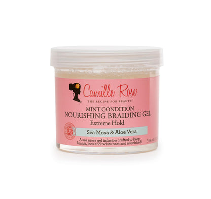 Camille Rose Mint Condition Braiding Gel – Sea Moss & Aloe Vera, 12 oz