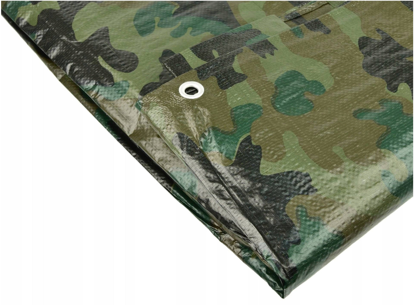 Camouflage M-Grade Tarpaulin 1.5m x 2.4m Reinforced Eyelets Outdoor Ground Sheet