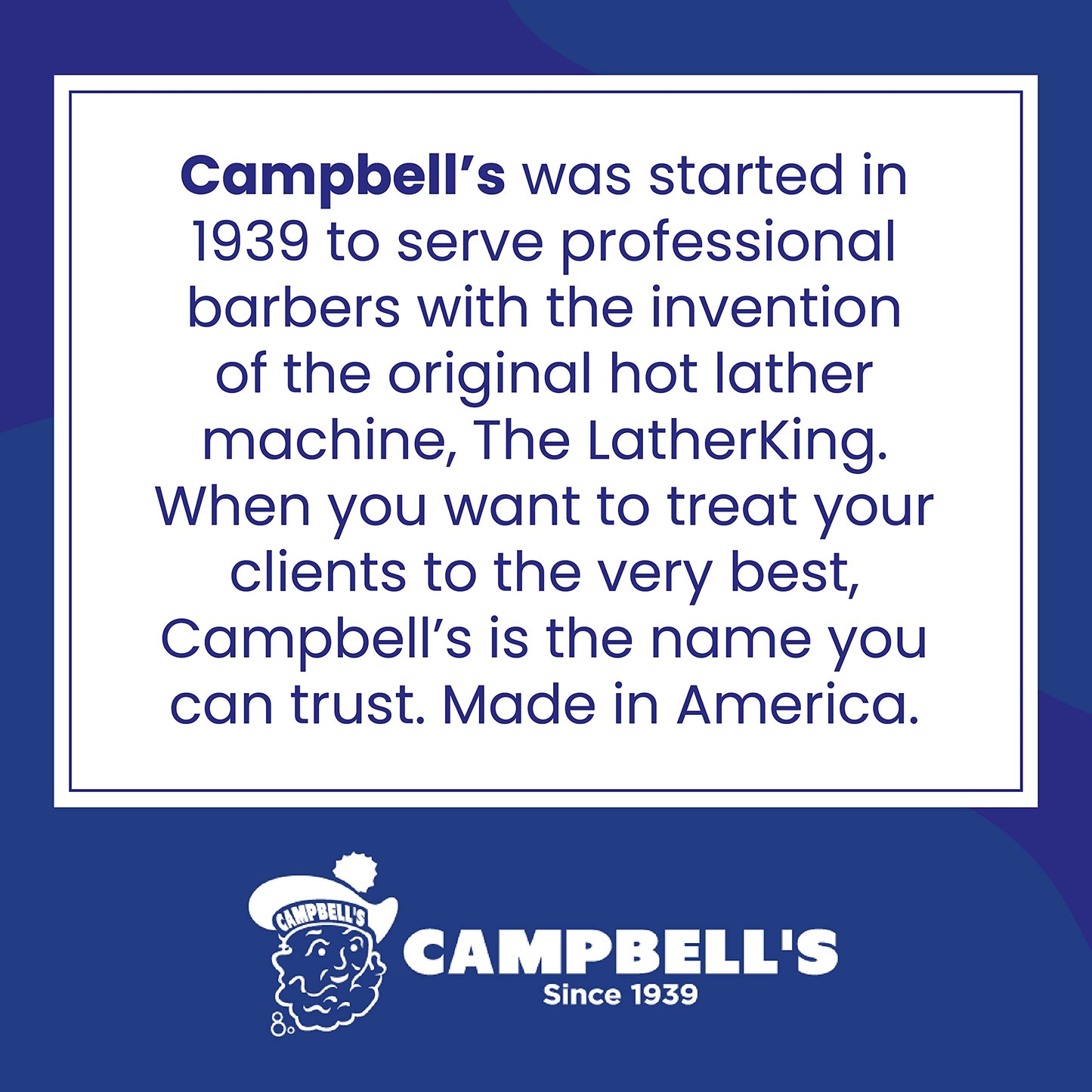 Campbell's Liquid Shave Cream 8 oz for Barbers — Thick Lather for LatherKing Machines