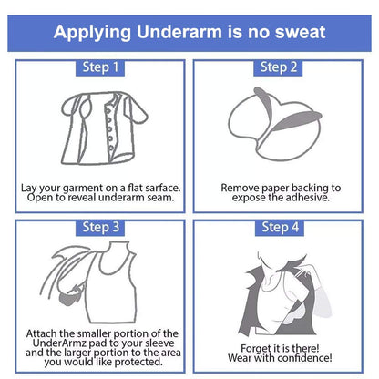 CANAGROW Large Underarm Sweat Pads – 50 Disposable, Ultra-Thin Protection for Men & Women