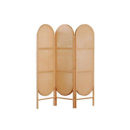 Cane Rattan Room Divider/ Screen, Oak