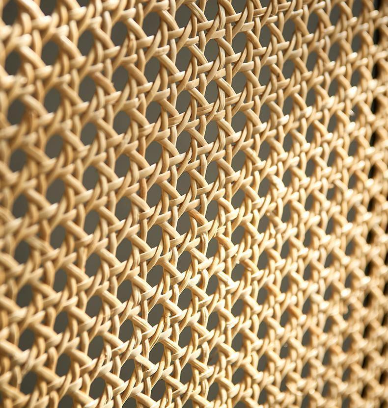 Cane Rattan Room Divider/ Screen, Oak