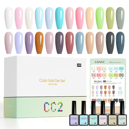 CANNI 30Pcs Gel Nail Polish Set – 9ml Spring & Summer Colors