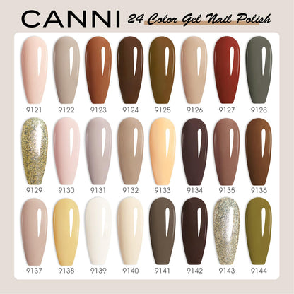 CANNI 30Pcs 9ml Hema-Free Gel Nail Polish Set – Soak-Off LED Kit for Home Manicure