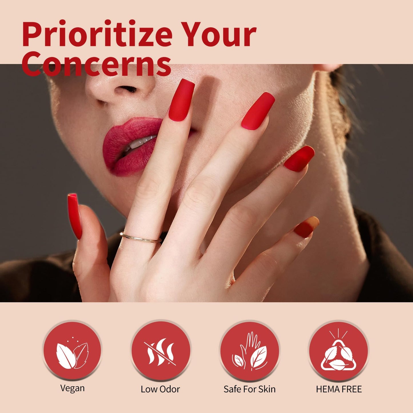 CANNI 6Pcs 9ml Gel Nail Polish Set – HEMA-Free, Long-Lasting Colors for Home Salon