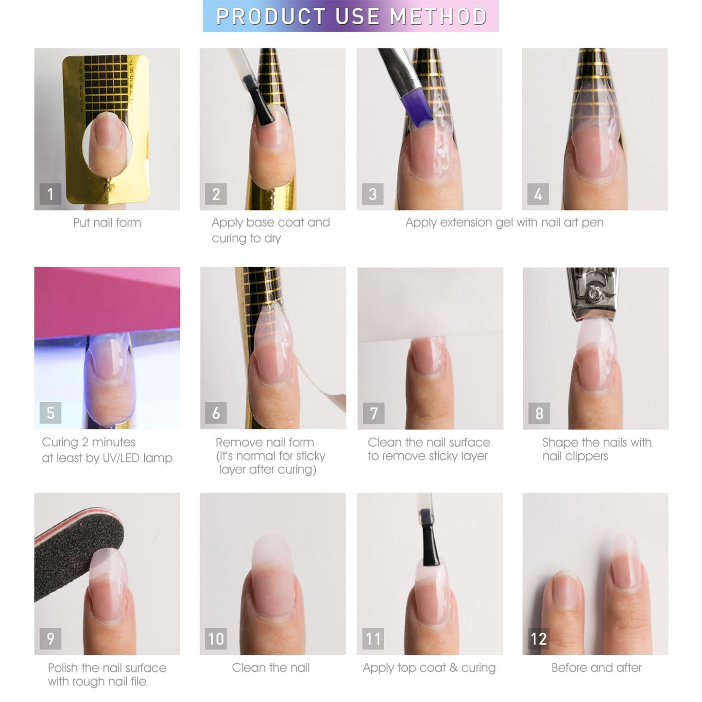 CANNI Builder Gel for Nails – Milky White Hard Gel for Extensions & Overlays