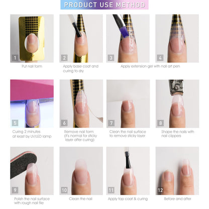 CANNI Builder Gel for Nails – Milky White Hard Gel for Extensions & Overlays