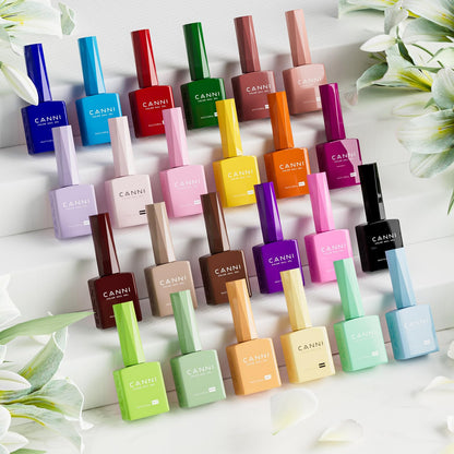 CANNI CC1 30Pcs Gel Nail Polish Set – 9ml Bottles, 30 Colors, HEMA-Free, Soak Off