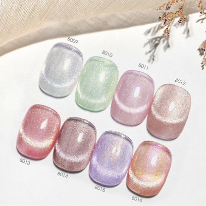 CANNI 8-Pcs Cat Eye Gel Nail Polish Set – 9ml Magnetic Shimmer Colors Kit