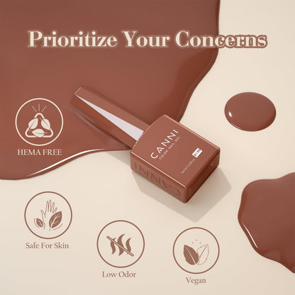CANNI Gel Nail Polish Kit – 6 Nude Pink Colors (9ml) | Soak-Off Gel Polish Set for DIY Manicure