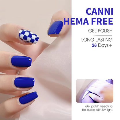 CANNI Gel Nail Polish Set – 6 Classic Colors, HEMA-Free, Soak-Off UV/LED Gel
