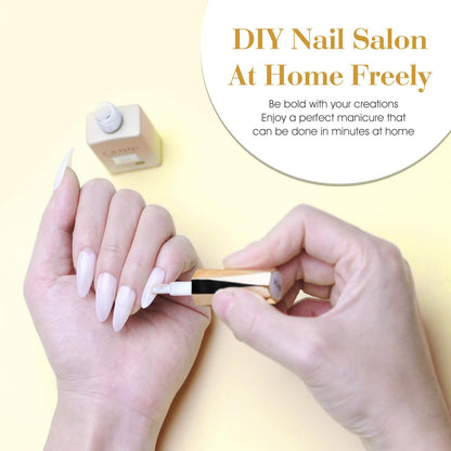 CANNI 9ml Hema-Free Jelly Gel Nail Polish Set – 6Pcs Nude Pink Milky White | Soak-Off LED Manicure Kit