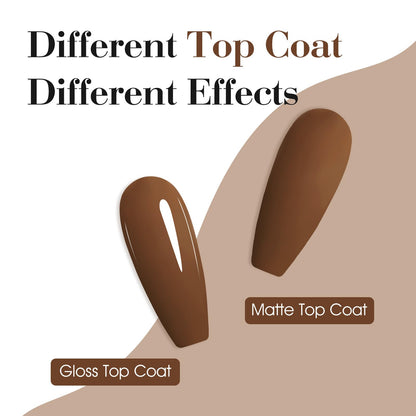 CANNI 6 Colors 9 ml Hema-Free Gel Nail Polish Set – Chocolate Brown Nude Fall Gel Kit