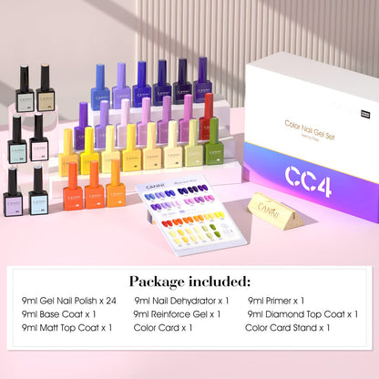 CANNI 30Pcs 9ml Hema-free Gel Nail Polish Set – Soak-Off, LED Ready, At-Home Salon