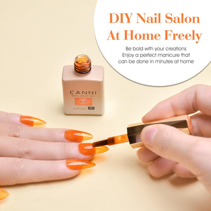 CANNI 6 Colors 9ml HEMA-free Jelly Brown Gel Nail Polish Set – LED Home Gel Kit