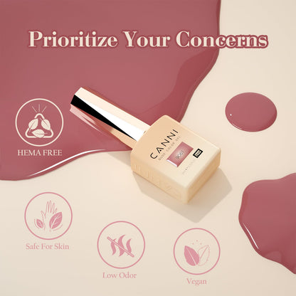 CANNI Brown Jelly Gel Nail Polish Set – 6 Translucent Coffee & Mocha Shades (9ML) | Soak-Off UV/LED