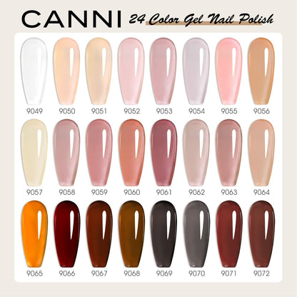 CANNI CC3 Jelly Gel Nail Polish Set - 30Pcs Hema-Free, High-Gloss, Soak Off UV