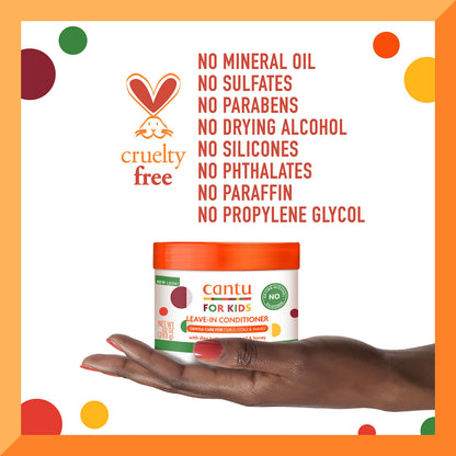 Cantu Care for Kids Leave-In Conditioner with Shea Butter, 10 oz (Pack of 3)