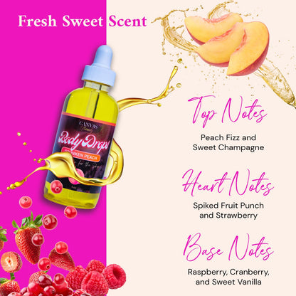 Canvas Beauty Body Drops Drunken Peach | Coconut & Jojoba Oils