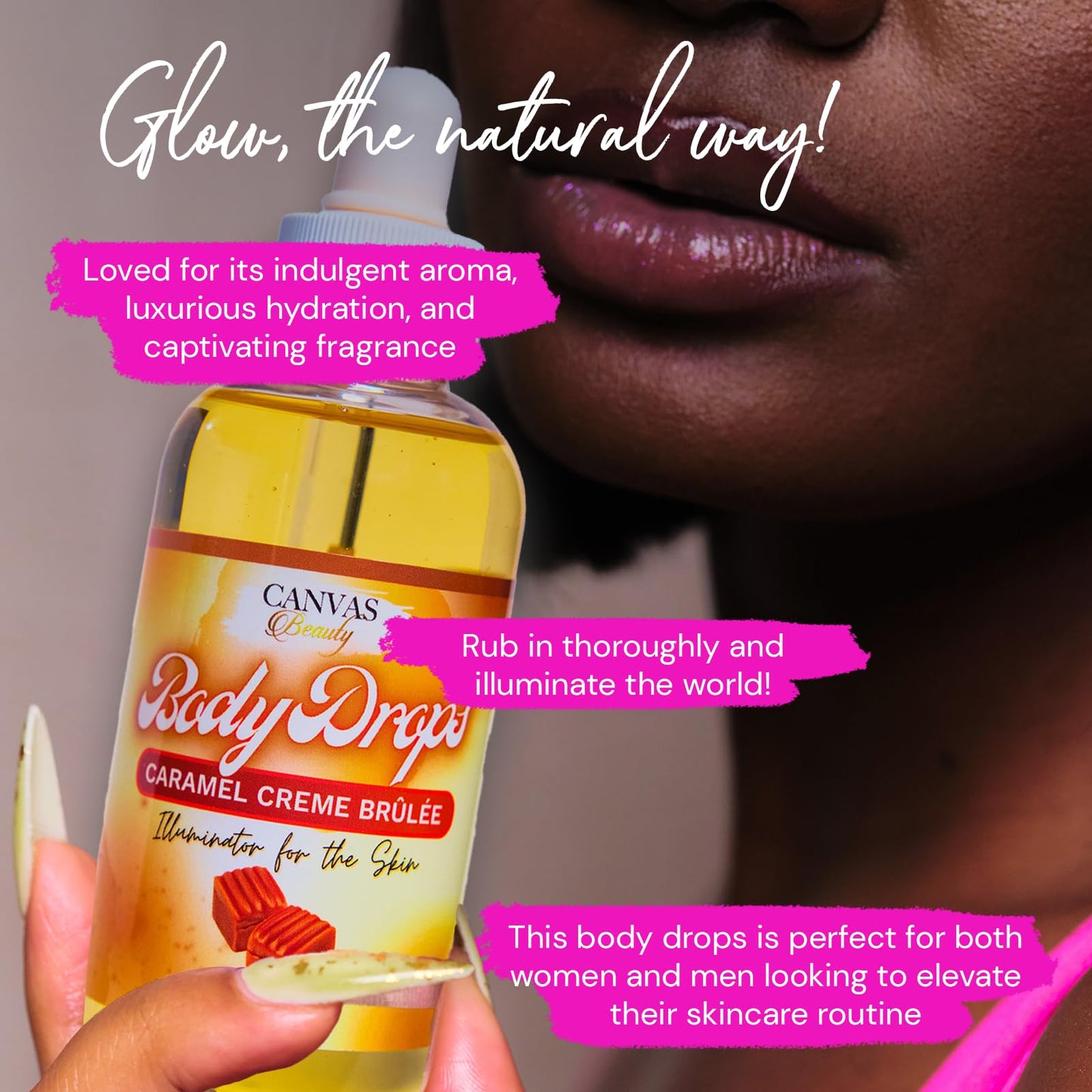 Canvas Beauty Body Drops Creme Brulee - Deep Hydration with Coconut & Jojoba