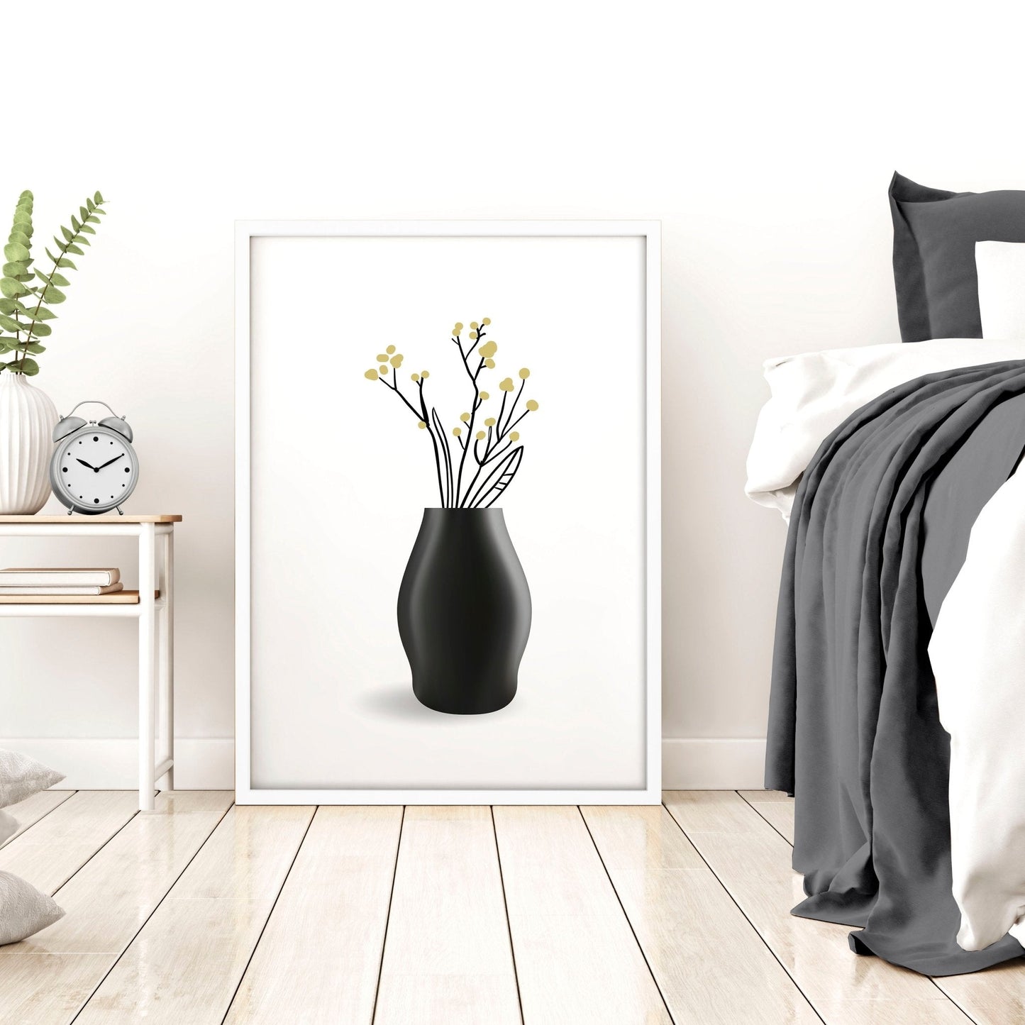 Canvas Framed Wall Art | Set of 3 Botanical Wall art Prints