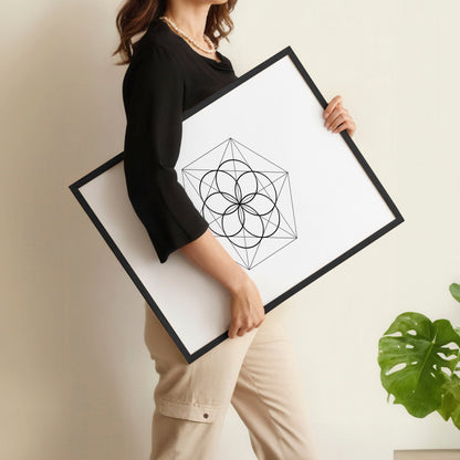 Canvas Pictures For Living Room | Set of 3 Sacred Geometry Wall art Prints