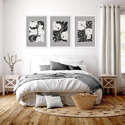 Canvas Prints Wall Decor | Set of 3 Botanical Wall art Prints